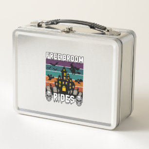 Free Broom Rides Halloween Haunted House Witch Sku Metal Lunch Box