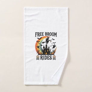 Free Broom Rides Halloween Witch Haunted Castle Sk Hand Towel