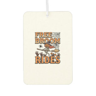 Free Broom Rides Halloween Witch Skeleton Design_1 Air Freshener