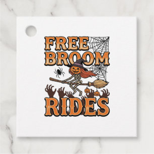 Free Broom Rides Halloween Witch Skeleton Design_1 Favour Tags