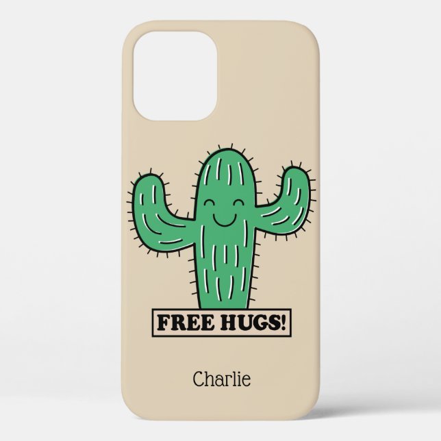Free Cactus Hugs custom name phone cases (Back)