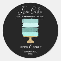 Free Cake Funny Modern Photo Wedding Save The Date