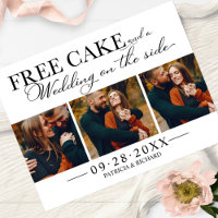 Free Cake Funny Wedding Save The Date 3 Photo