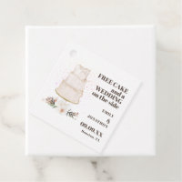 Free Cake Wedding On Side Text Brown Save The Date