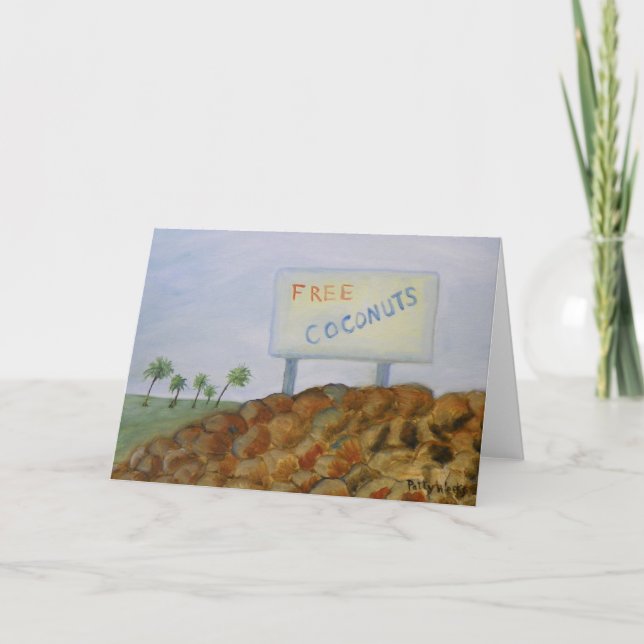 FREE COCONUTS Greeting Card (Front)