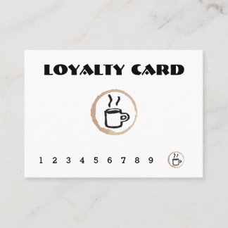 Free Coffee Coffee Shop Loyalty Card