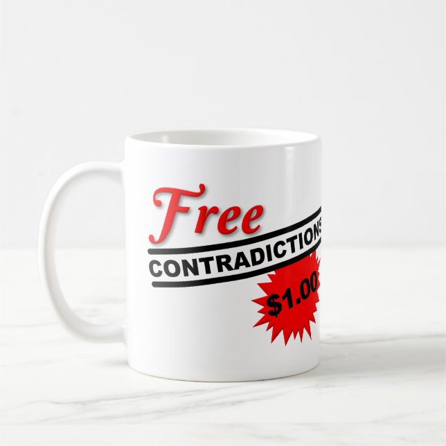 Free Contradictions Funny Mug (Left)
