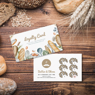 Free Croissant Bakery Pastry Chef Rewards Loyalty Card