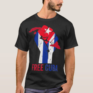 Free Cuba Patria Y Vida Distressed Cuba SOS Cuba T-Shirt