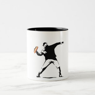 Free D.C. Sandwich Guy – Bold Street Art Protest D Two-Tone Coffee Mug