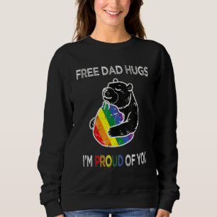 Free Dad Hugs Bear Lgbt Papa Bear Father Trans Da Sweatshirt