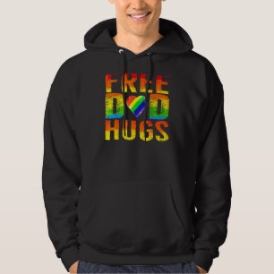 Free Dad Hugs Lgbt Pride Awarenes Month Parades Ra Hoodie