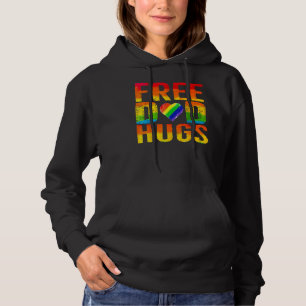 Free Dad Hugs Lgbt Pride Awarenes Month Parades Ra Hoodie