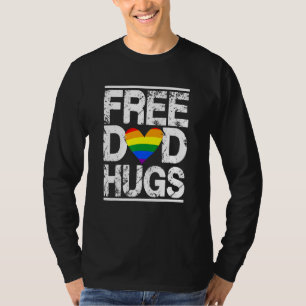 Free Dad Hugs Lgbt Pride Stepfather Daddy Papa T-Shirt