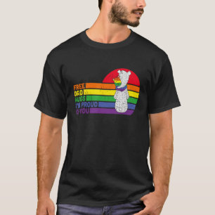 Free Dad Hugs Pride Gay Pride Bear LGBTQ For Men T-Shirt