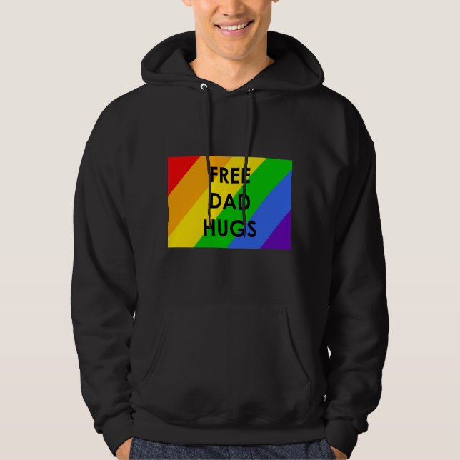 Free Dad Hugs Pullover Hoodie (Front)