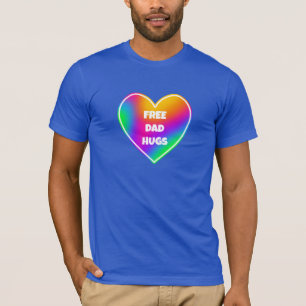Free Dad Hugs Rainbow Heart Men's T-Shirt