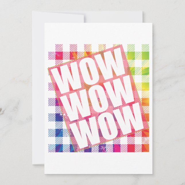 Free Day Wow - WOW WOW WOW meme Essential  Invitation (Front)