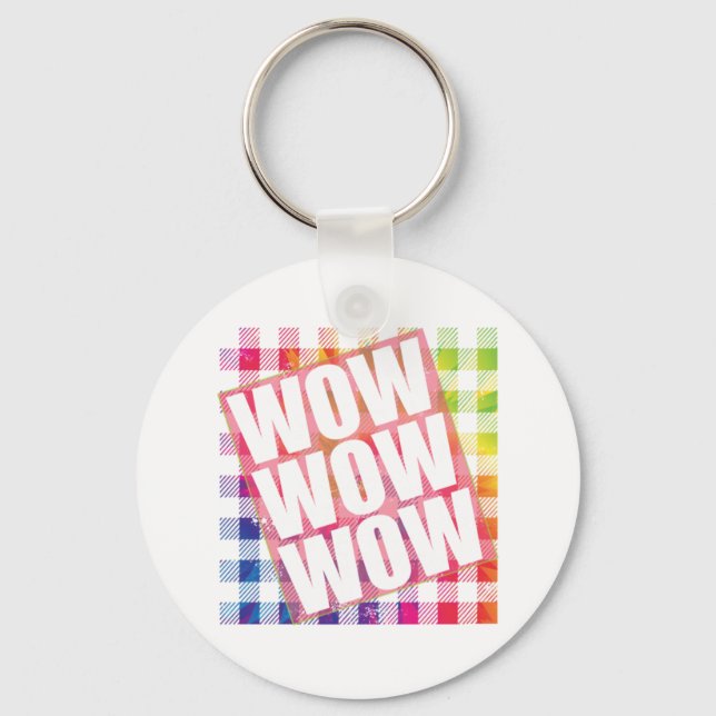 Free Day Wow - WOW WOW WOW meme Essential  Keychain (Front)