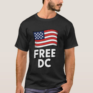 Free DC Distressed USA Flag Design T-Shirt