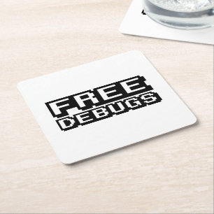 FREE DEBUGS SQUARE PAPER COASTER