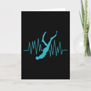 Free Dive Heartbeat Freediver Free Diving Apnea Card