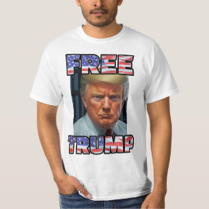 FREE DONALD TRUMP 2024 Mugshot Republican Maga T-Shirt