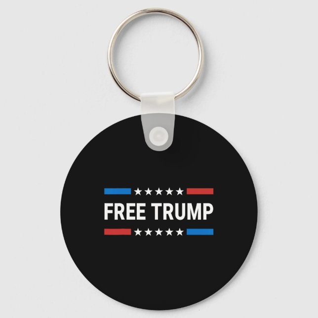 Free Donald Trump Republican Support Pro Trump Ame Keychain (Front)