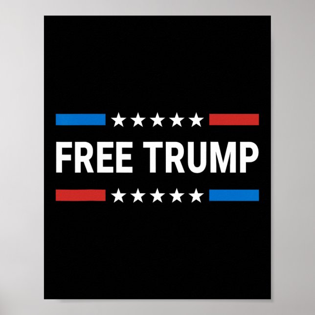 Free Donald Trump Republican Support Pro Trump Ame Poster (Front)