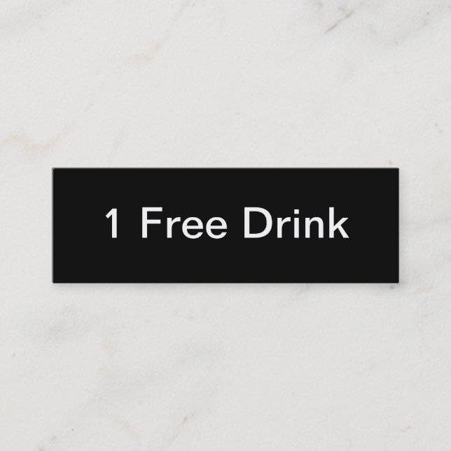 Free Drink Business Card (Front)