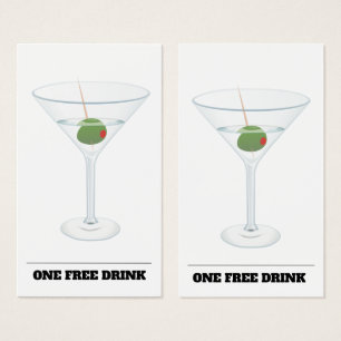 Free Drink Voucher Ticket Bar Token Card