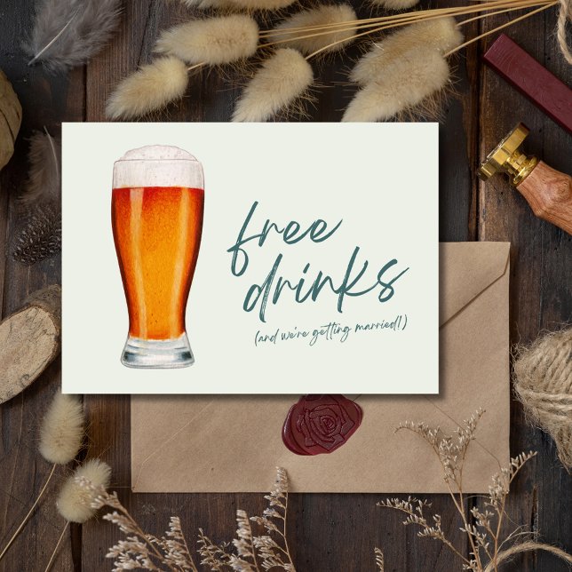 Free Drinks Brewery Wedding Save The Date (Free Drinks Brewery Wedding Save The Date)