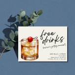 Free Drinks Funny Wedding Save The Date with Photo<br><div class="desc">Announce your wedding in style with our Free Drinks Funny Wedding Save the Date featuring a charming "Old Fashioned" craft cocktail design! Perfect for couples who love a good laugh and great cocktails, this save the date is sure to catch the eye of your guests. The front features the playful...</div>
