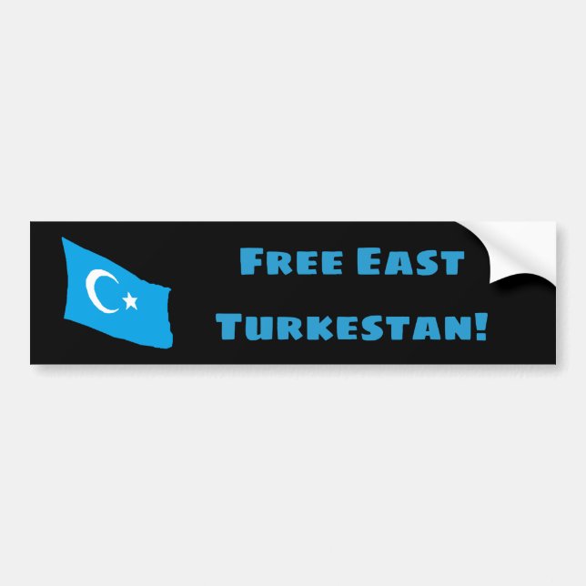Free East Turkestan Bumper Sticker (Front)