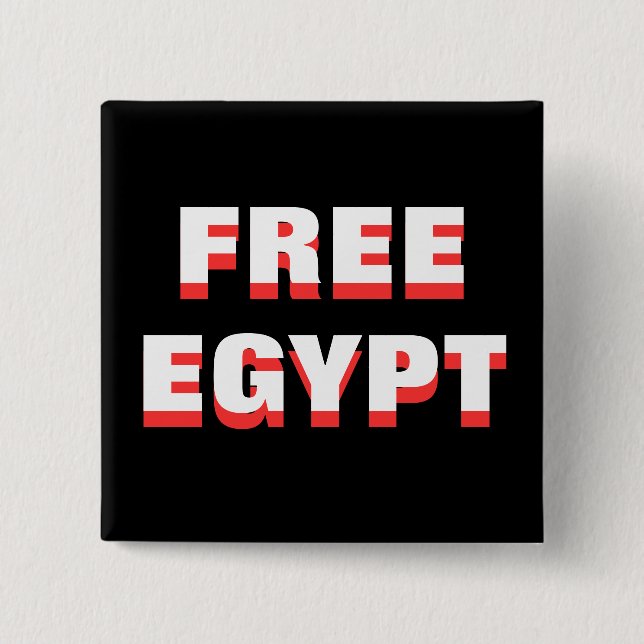 FREE EGYPT 2 INCH SQUARE BUTTON (Front)