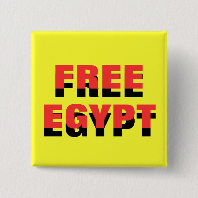 FREE EGYPT 2 INCH SQUARE BUTTON (Front)