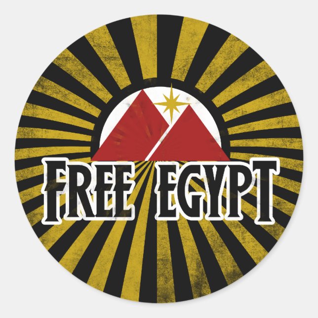 Free Egypt Classic Round Sticker (Front)