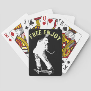 Free Enjoy Retro Urban Skateboarding Playing Cards