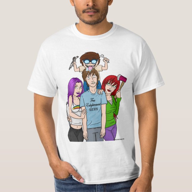 Free Enlightenment - Enquire Within! T-Shirt (Front)