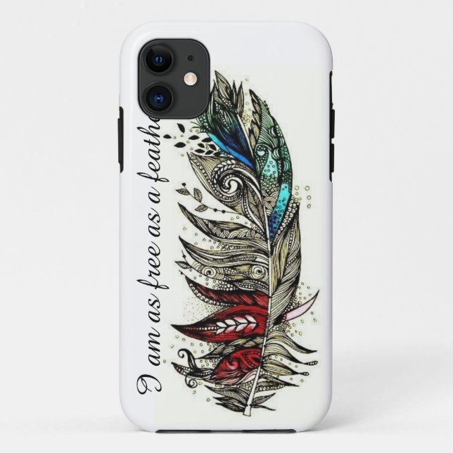 Free Feather Case-Mate iPhone Case (Back)