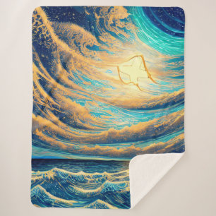 Free Flowing Reflections Sherpa Blanket