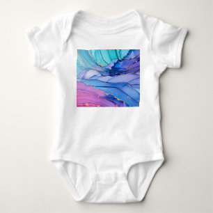 Free-flowing textures, luxury abstract art. baby bodysuit