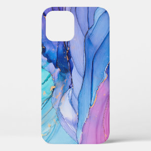 Free-flowing textures, luxury abstract art. iPhone 12 case