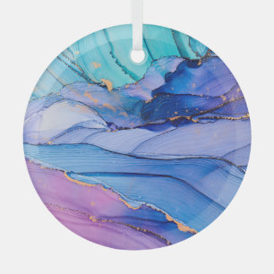 Free-flowing textures, luxury abstract art. glass ornament