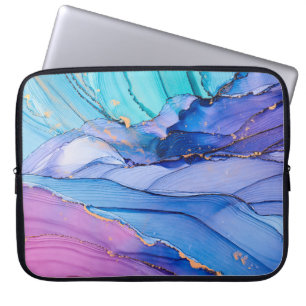 Free-flowing textures, luxury abstract art. laptop sleeve