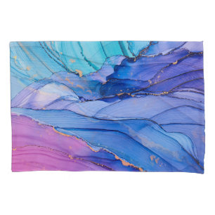 Free-flowing textures, luxury abstract art. pillowcase