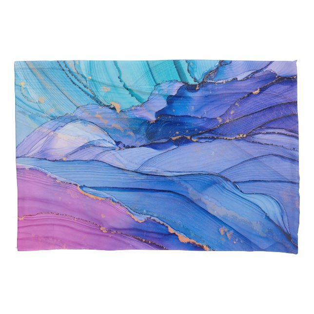 Free-flowing textures, luxury abstract art. pillowcase (Front)