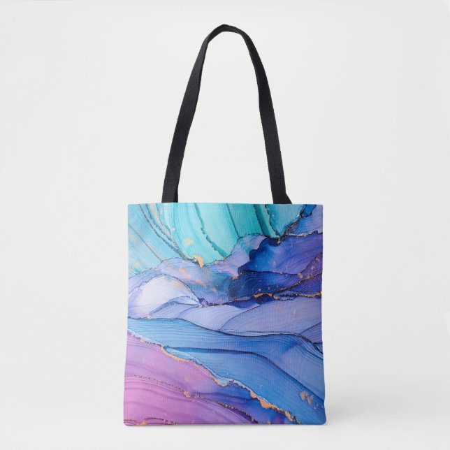 Free-flowing textures, luxury abstract art. tote bag (Front)