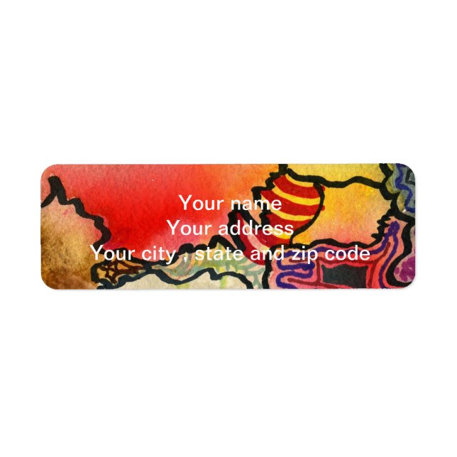 Free form abstract cool & hot colour cells art (Front)