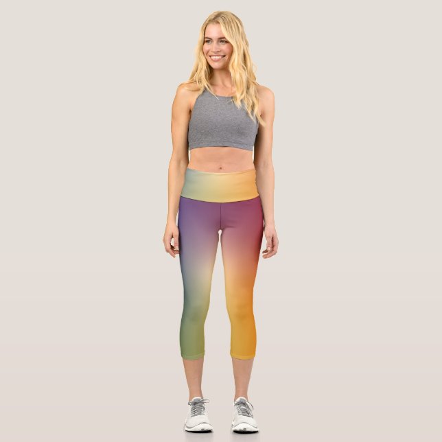 free form gradient on extra large yoga legging (Front)